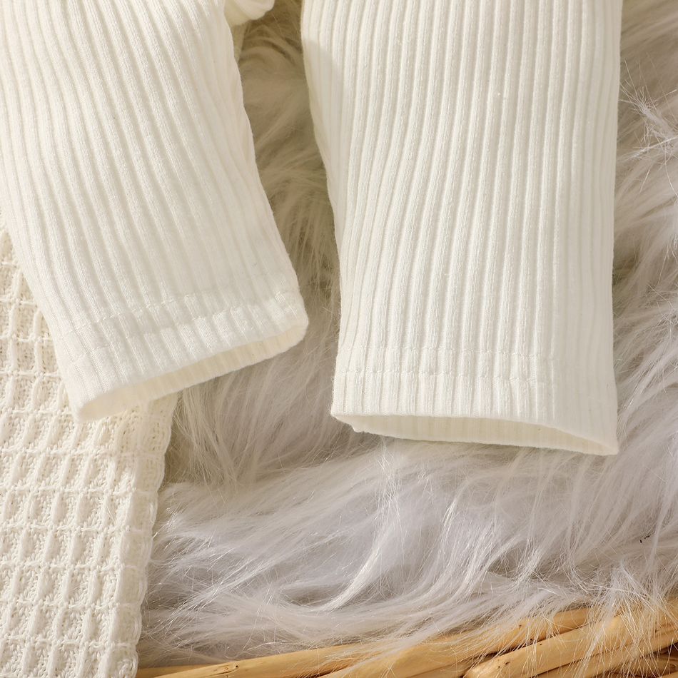 3-Pack Baby Girl 95% Cotton Rib Knit Leggings Set Multi-color big image 12
