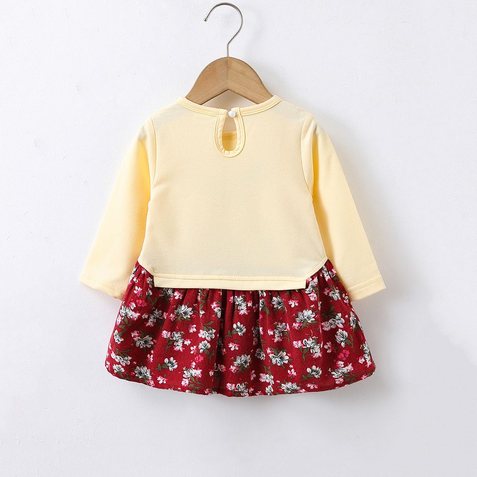 Bébé Hypersensible Fleur brisée Doux Manches longues Robe Rouge big image 8