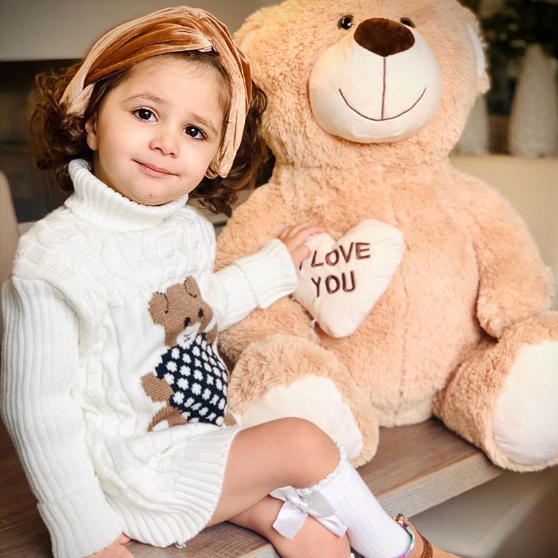 Baby / Toddler Adorable Bear Print Long-sleeve Sweater White big image 4