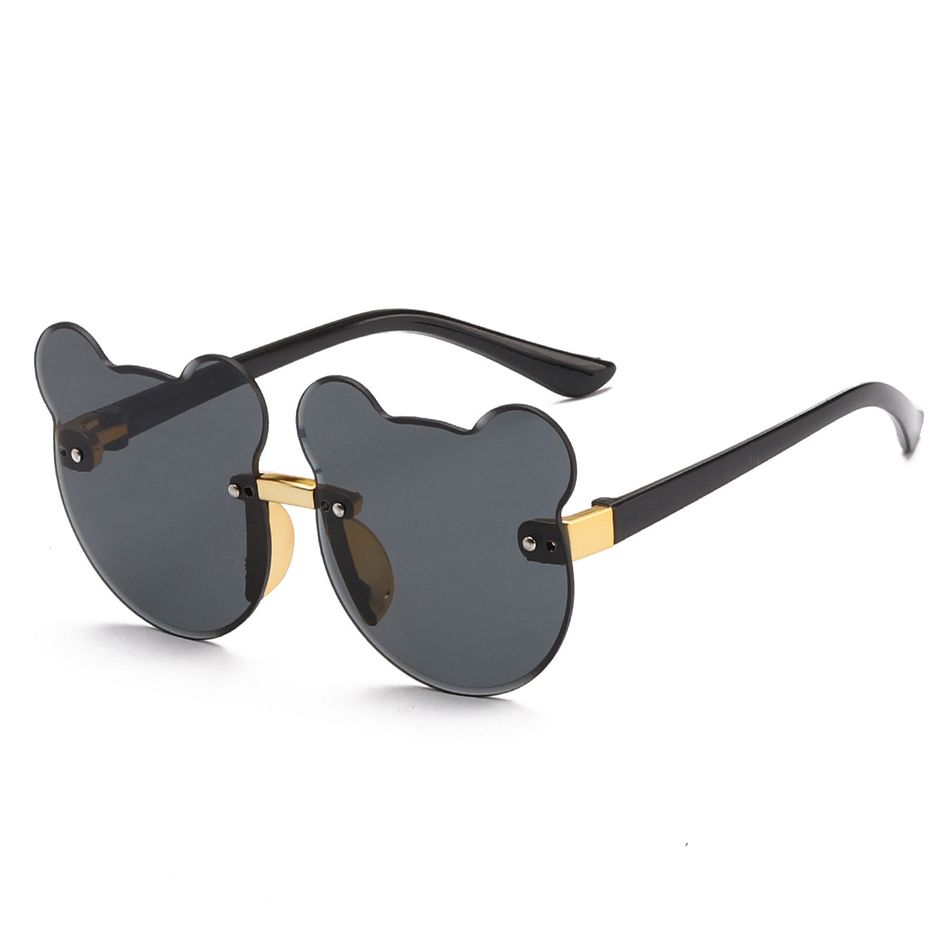 Baby / Toddler / Kid Cartoon Cat Ears Rimless Decorative Glasses (With Glasses Case) Dark Grey big image 1