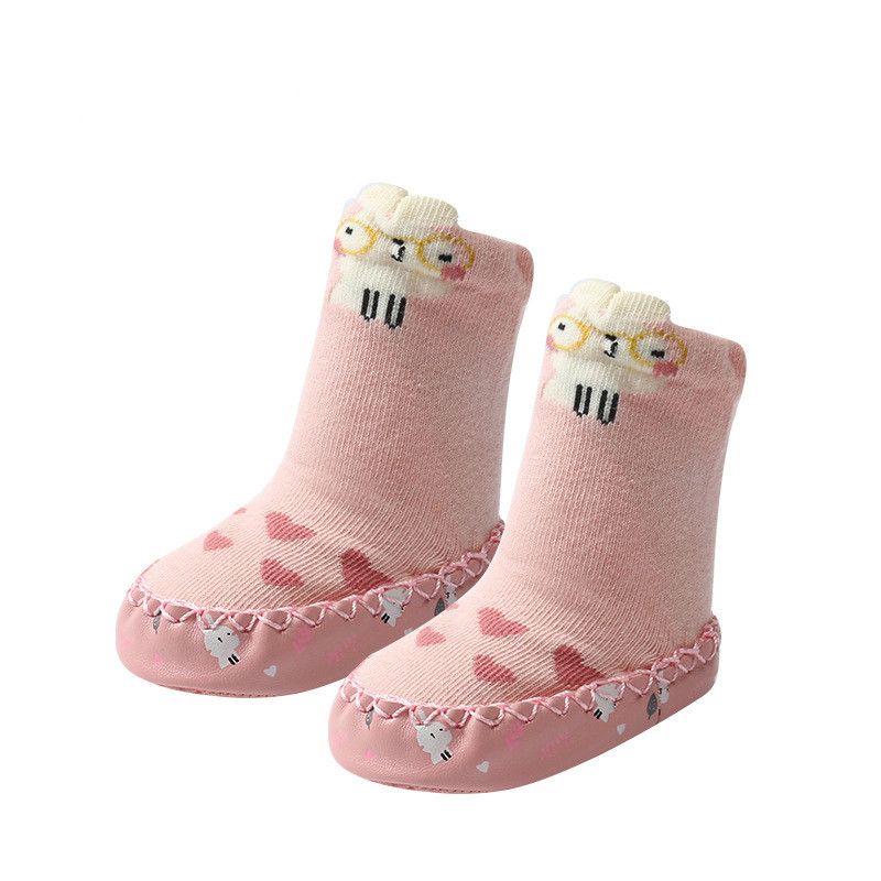 Baby / Toddler Cartoon Animal Print Floor Socks (Socks sole printing pattern is random) Pink big image 7