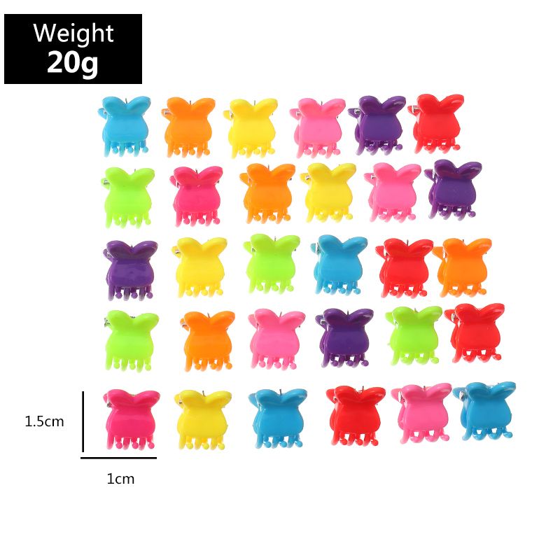 30-pack Multicolor Little Bunny Hair Claw for Girls Multi-color big image 5