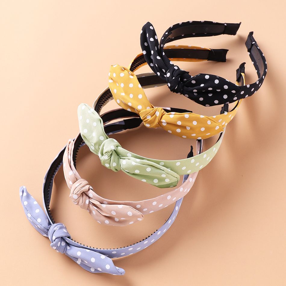 5-pack Polka Dots Bowknot Headband Hair Hoop for Girls Multi-color big image 1