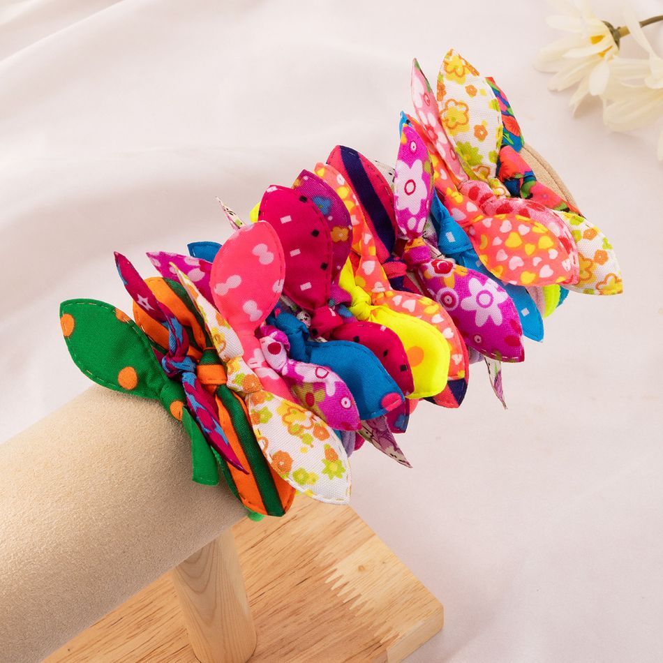 20-pack Colorful Bow Hair Tie for Girls (Random Color) Multi-color big image 5