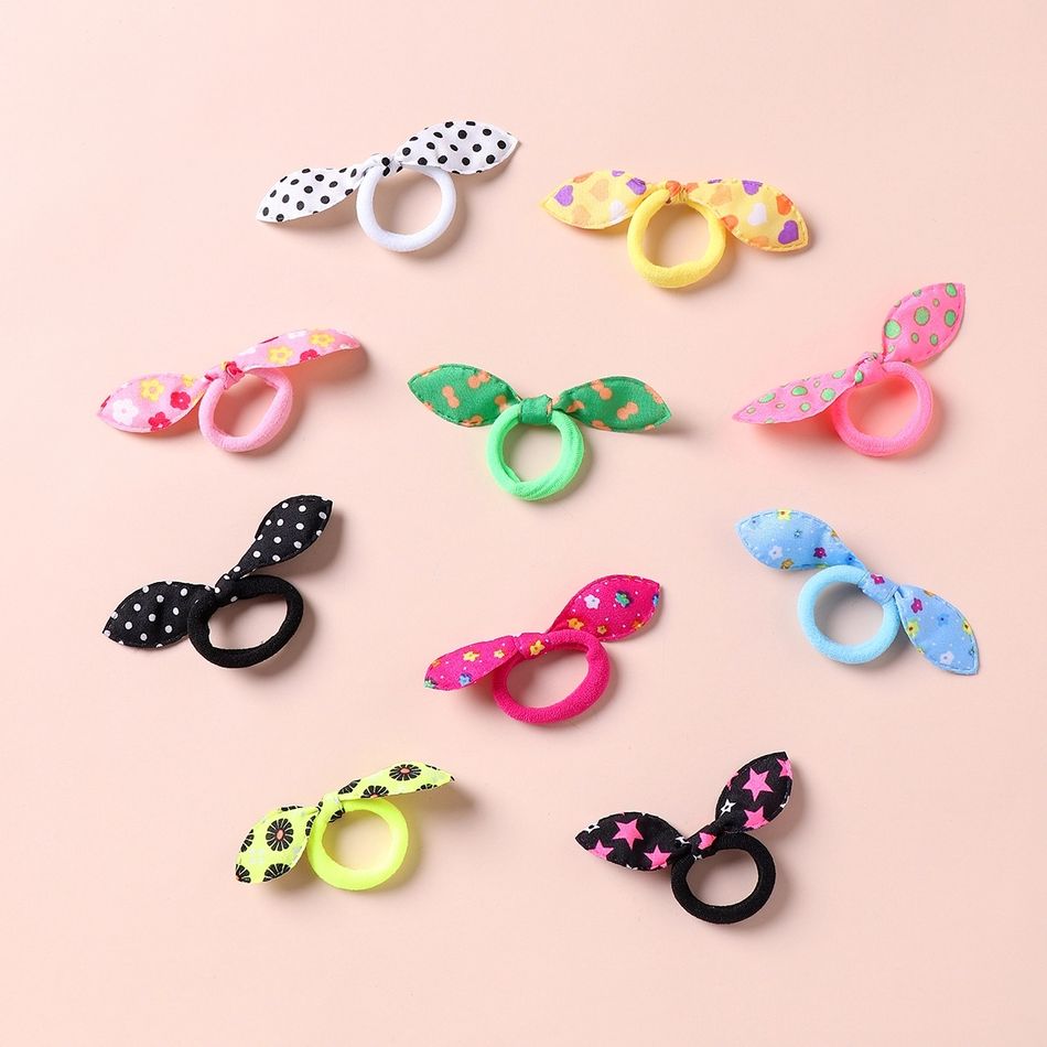 20-pack Colorful Bow Hair Tie for Girls (Random Color) Multi-color big image 6