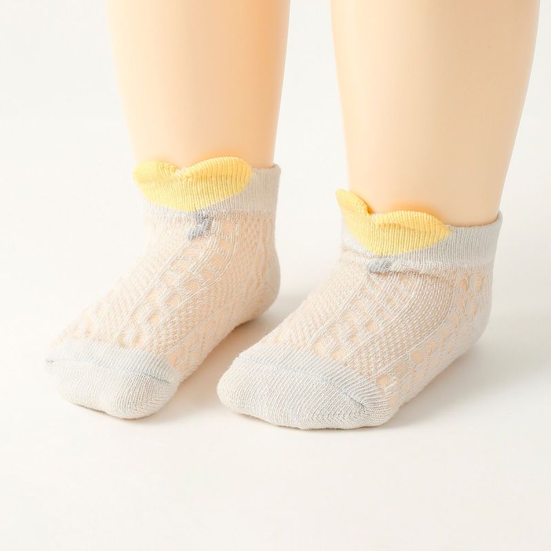 5 pares de meias de malha para bebê / criança com acabamento em coração Rosa big image 7