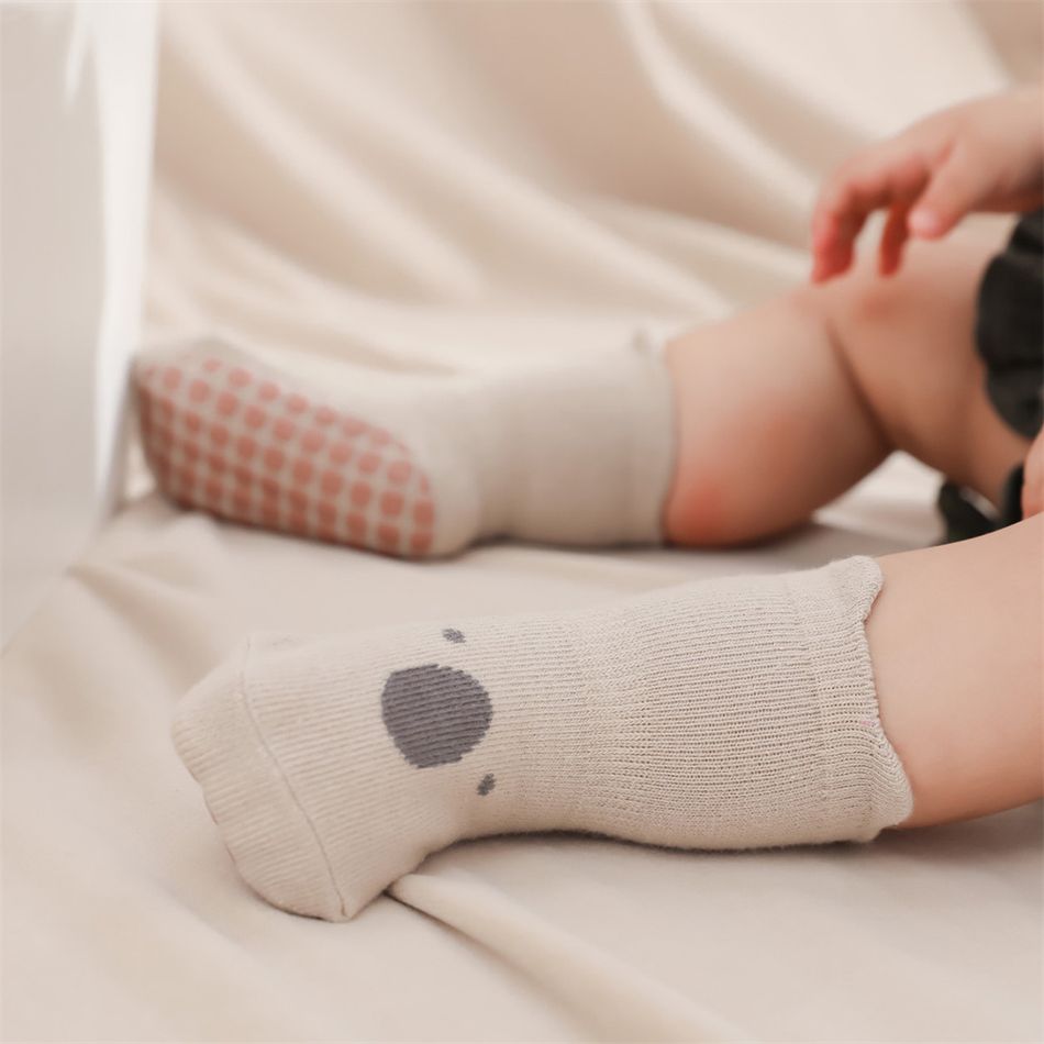 Baby / Toddler Cute Pattern Non-slip Grip Socks Khaki big image 7