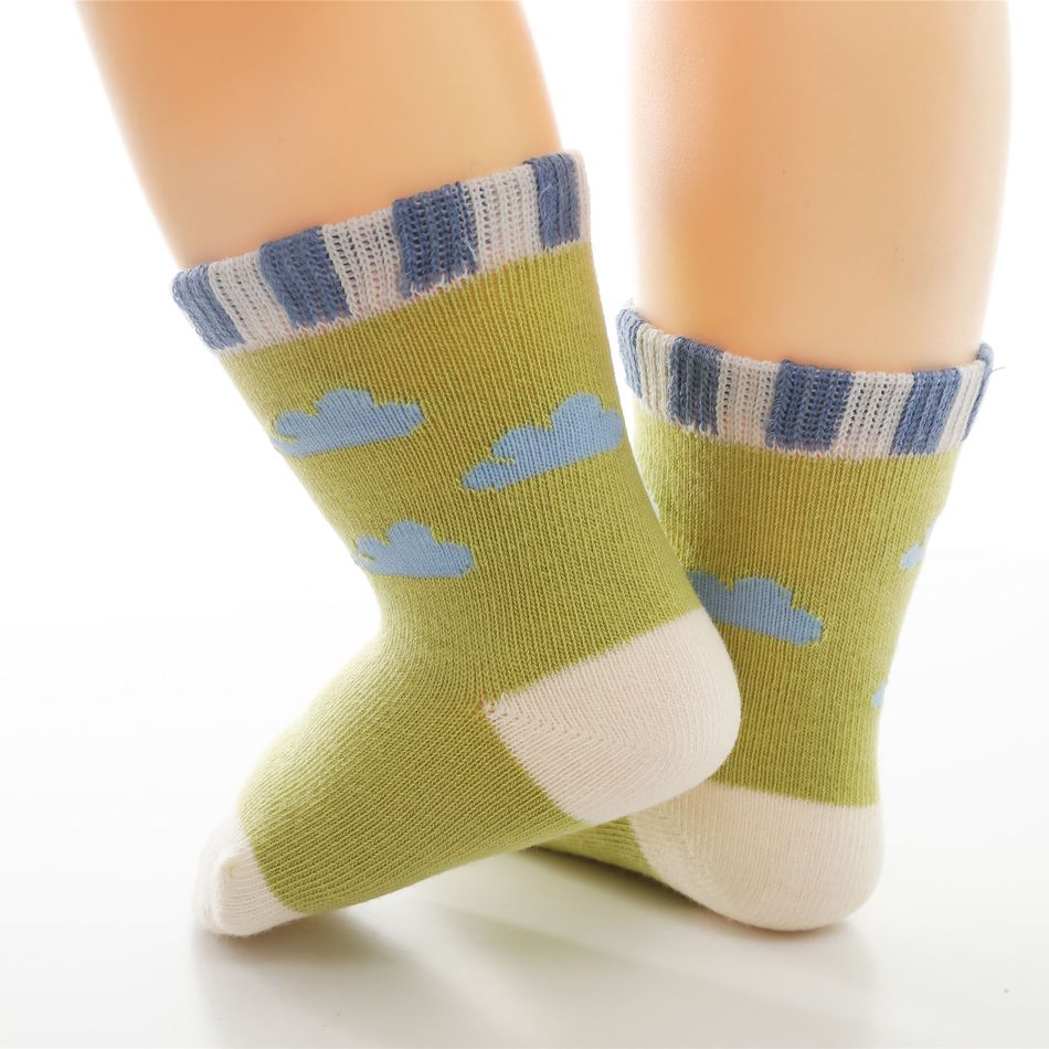 4-pairs Baby / Toddler Cartoon Dinosaur Pattern Crew Socks Set Multi-color big image 3