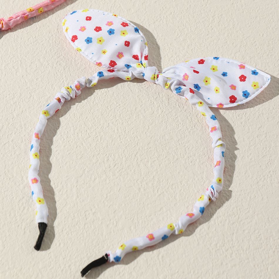 12Pcs Colorful Bunny Ears Headband for Girls Multi-color big image 3