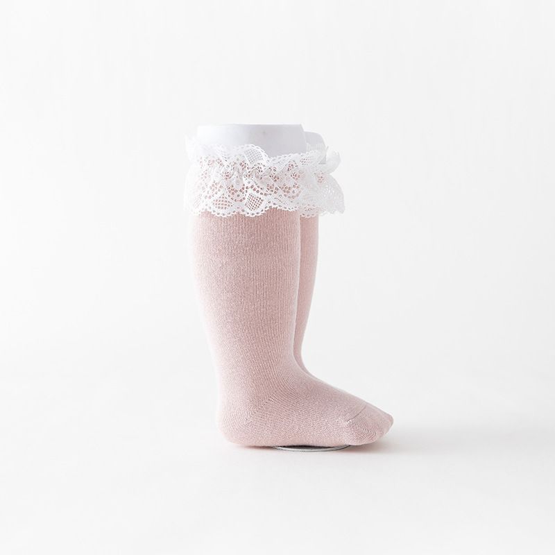 meias de renda para bebês/crianças Rosa big image 6
