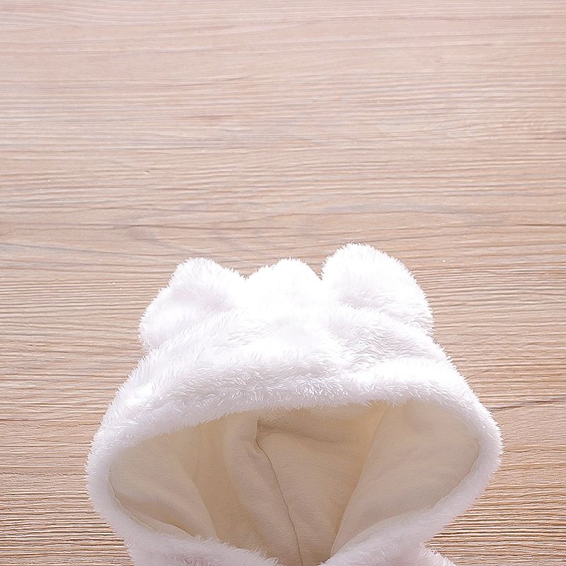 Baby Unisex Hypertaktil Bär Lässig Langärmelig Baby-Overalls weiß big image 2
