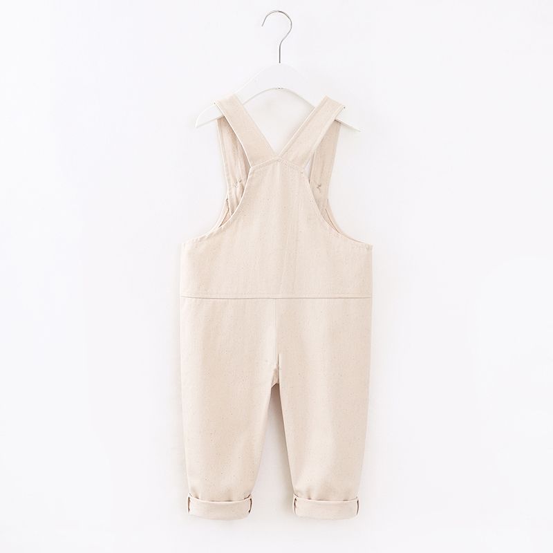 Baby / Toddler Stylish Solid Overalls Beige big image 2
