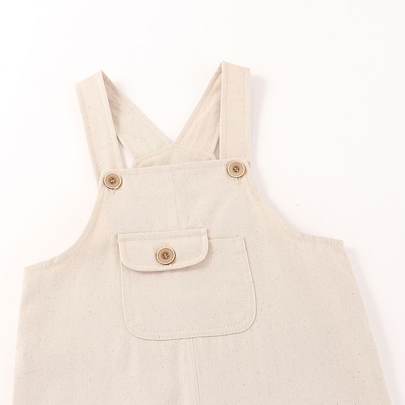 Baby / Toddler Stylish Solid Overalls Beige big image 3