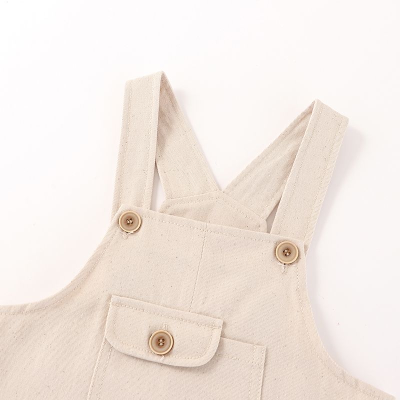 Baby / Toddler Stylish Solid Overalls Beige big image 4