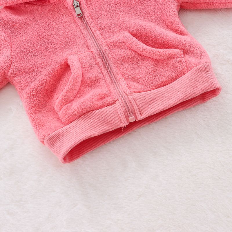 1 pezzo Neonato Unisex Ipertattile/3D Orso Da bambino Cappotto/Giacca Rosa big image 2