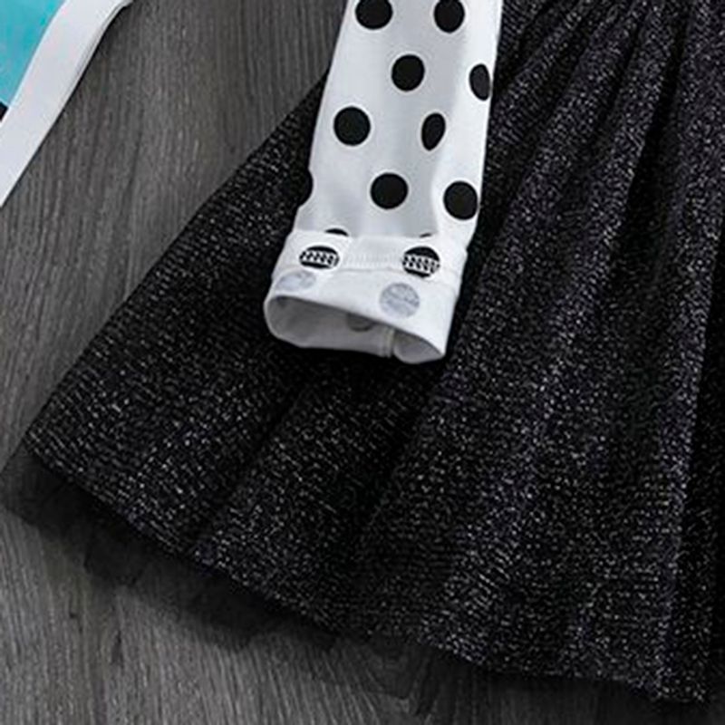 Baby/Toddler Girl Pretty Polka Dot Bow Stitching Dress White big image 4