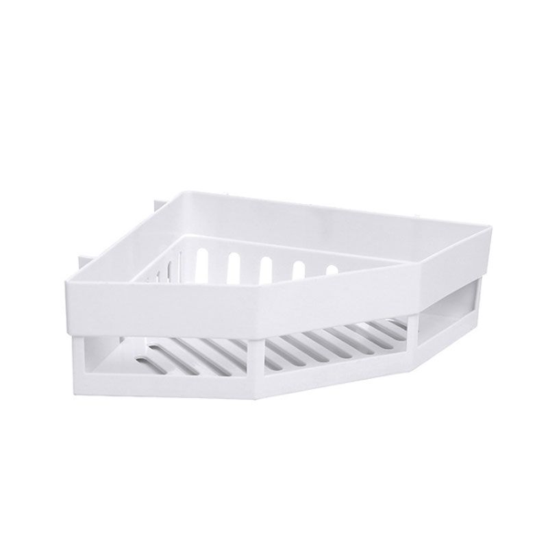 Punch-Free Corner Shelf Toilet Wash Rack Bathroom Seamless Wall-Mounted Tripod Storage Rack Shower Organizer Shampoo Organizer White big image 4