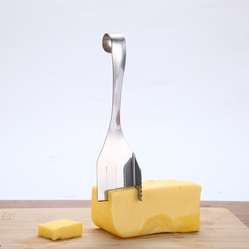 faca de manteiga de aço inoxidável espalhador de manteiga utensílios de cozinha faca de canto de queijo raspador Cinzento Claro big image 1