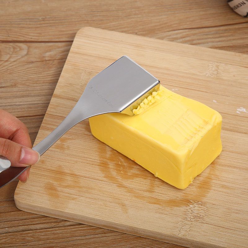 faca de manteiga de aço inoxidável espalhador de manteiga utensílios de cozinha faca de canto de queijo raspador Cinzento Claro big image 7