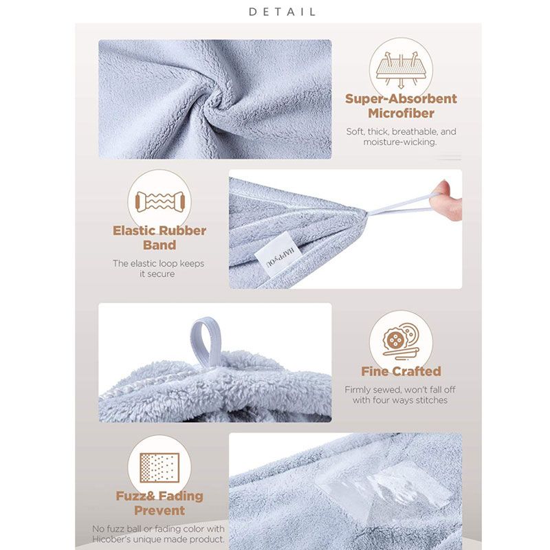 Damen-Haartuchwickel, multifunktional, super saugfähig, schnell trocknender Haarturban zum Trocknen von Haaren rosa big image 3