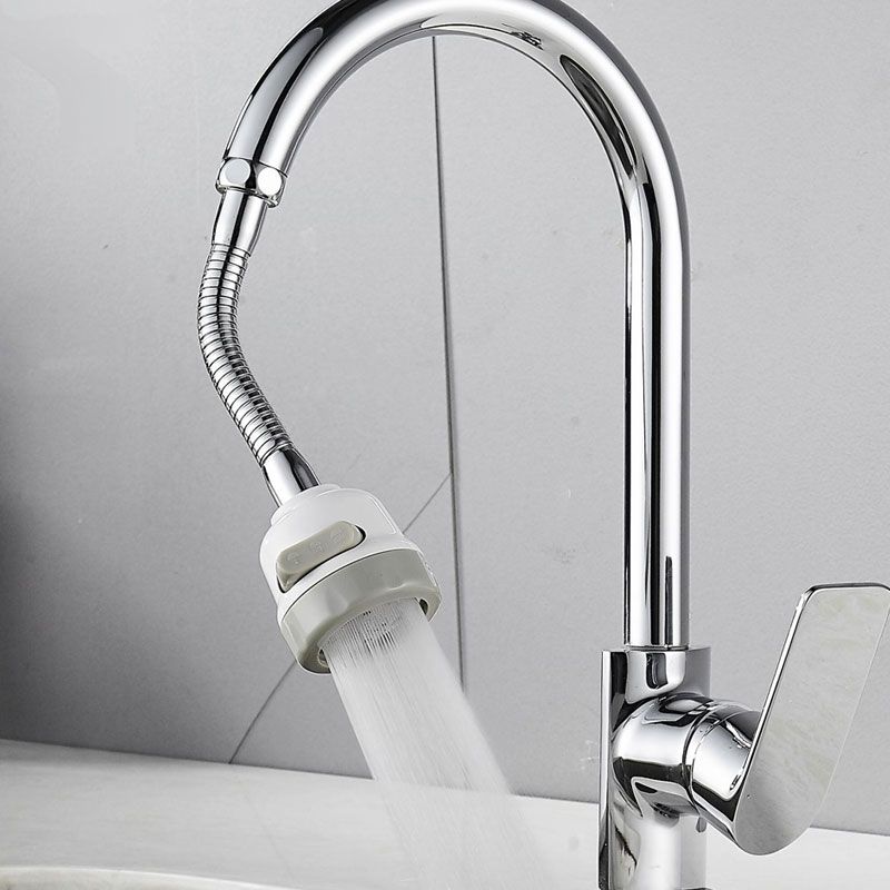 Faucet Bubbler Splash Head Filter Kitchen Movable Booster Three Gear Adjustable Tap Water-Saving Device Nozzle Light Grey big image 5