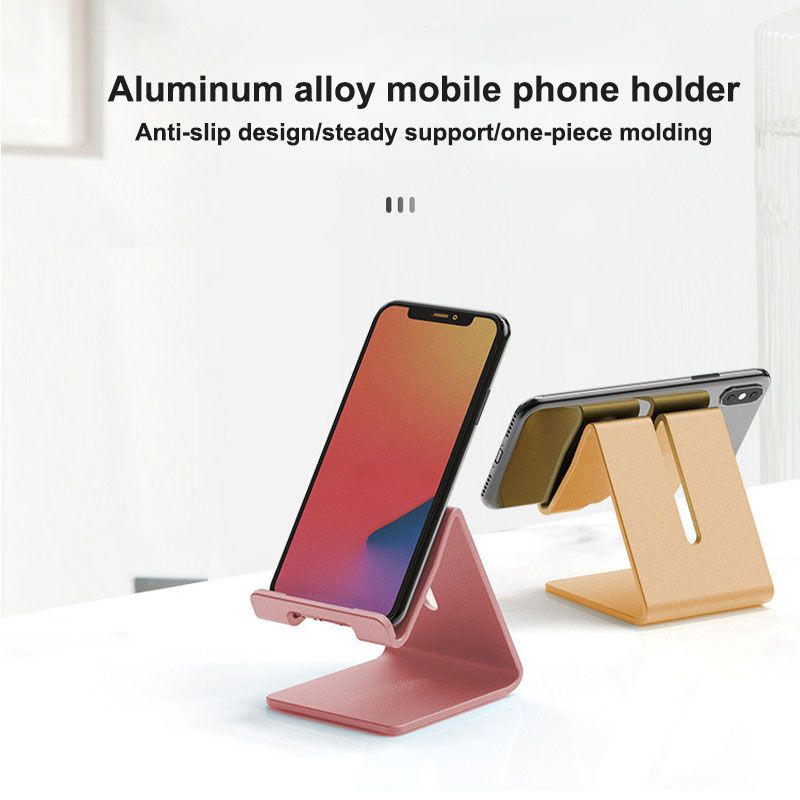 Suporte de telefone celular com capa grossa de metal, suporte para telefone, acessórios de mesa Ouro de Rosa big image 3