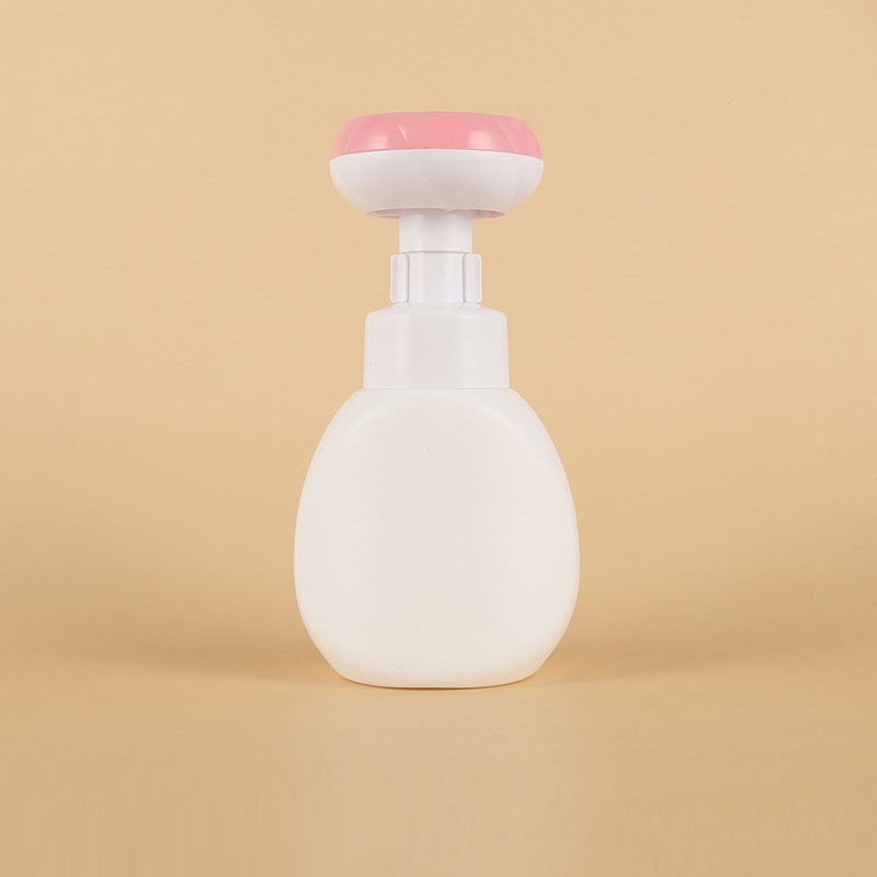 Dispenser di sapone schiumogeno a forma di fiore da 300 ml flacone a pompa ricaricabile per gel doccia sapone liquido per le mani detergente per il viso forniture per il bagno Rosa big image 1