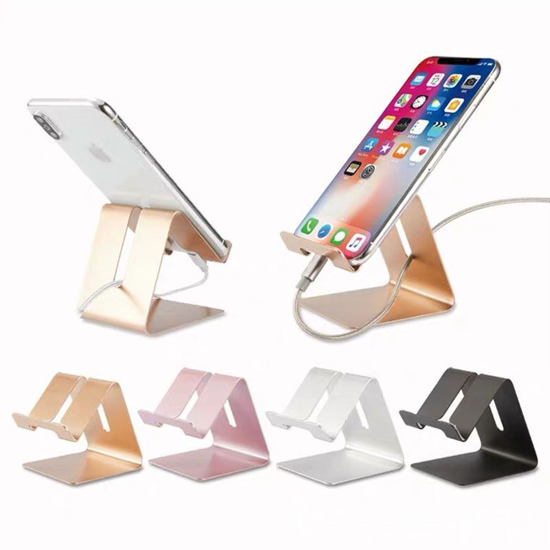 Cell Phone Stand Metal Thick Case Friendly Phone Holder Stand Desk Accessories Rose Gold big image 3