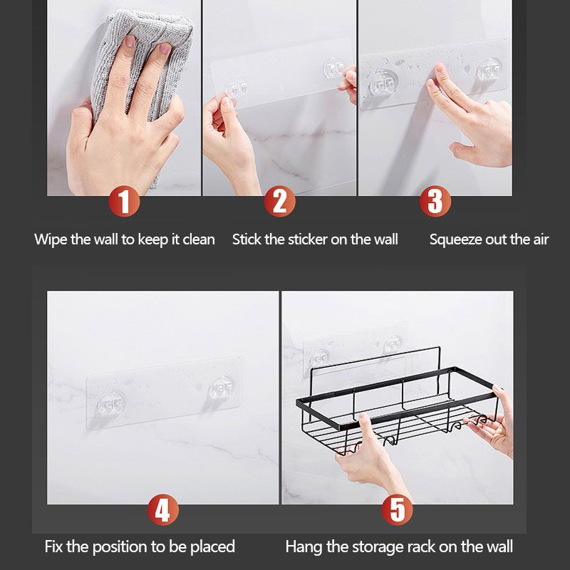 Adhesive Shower Caddy Shelf Organizer Rack No Drilling Wall Mount ...