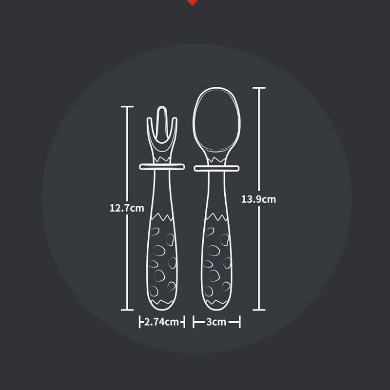 2-pack Baby Utensils Spoon Fork Set Easy Grip Bendable Self Feeding Spoons Forks Utensils Green big image 5
