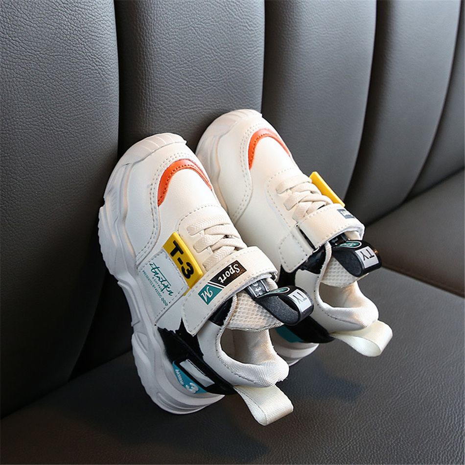 Toddler Boy / Girl Fashion Letter Decor Casual Athletic Shoes White big image 2