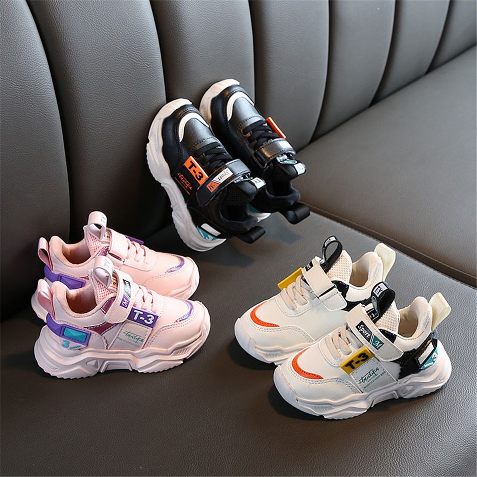 Toddler Boy / Girl Fashion Letter Decor Casual Athletic Shoes White big image 3