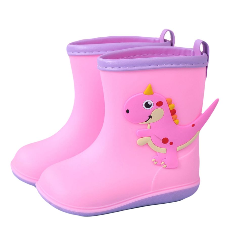 Toddler / Kid 3D Dinosaur Decor Rain Boots Pink