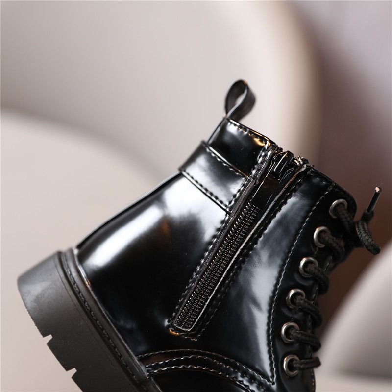 Toddler / Kid Solid Retro Boots Black big image 4