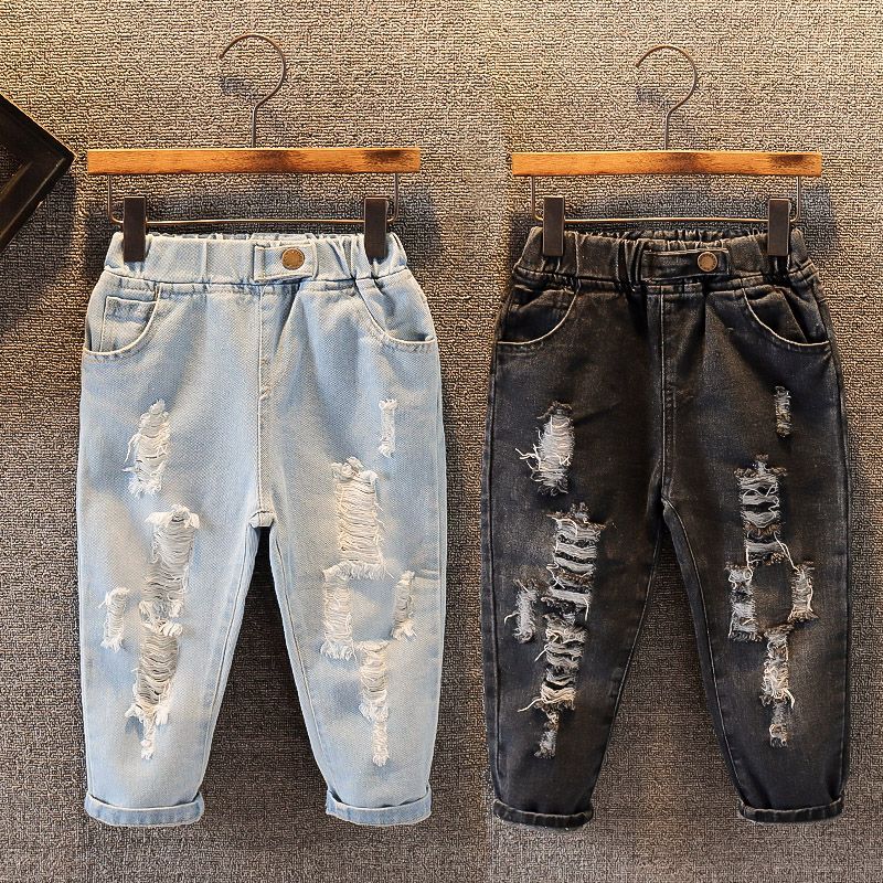 Baby / Toddler Fashion Ripped Jeans  Blue big image 2