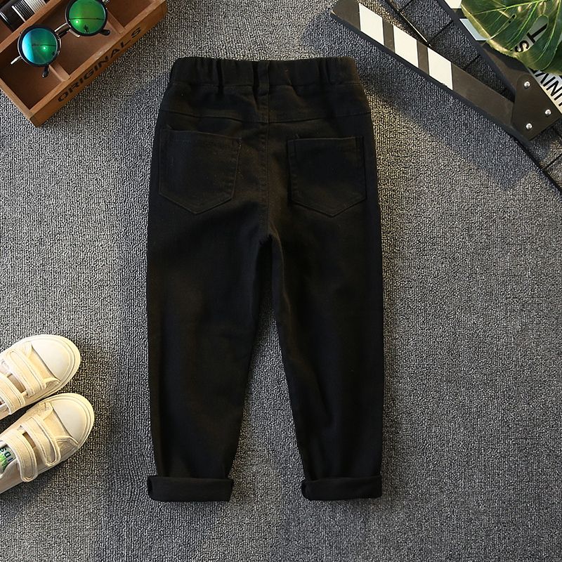 Toddler Girl/Boy Black Ripped Denim Jeans Black big image 5