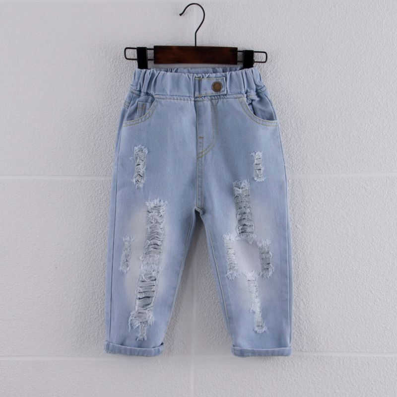 Baby / Toddler Fashion Ripped Jeans  Blue big image 4
