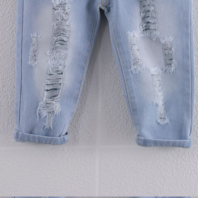 Kleinkinder Jungen Löcher Avantgardistisch Jeans blau