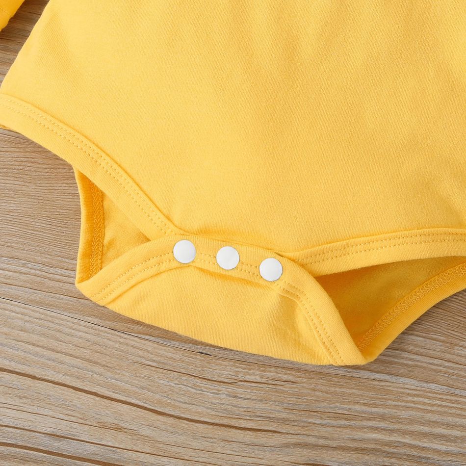 3 unidades Bebé Menina Girassol Bonito Conjunto para bebé Amarelo big image 4