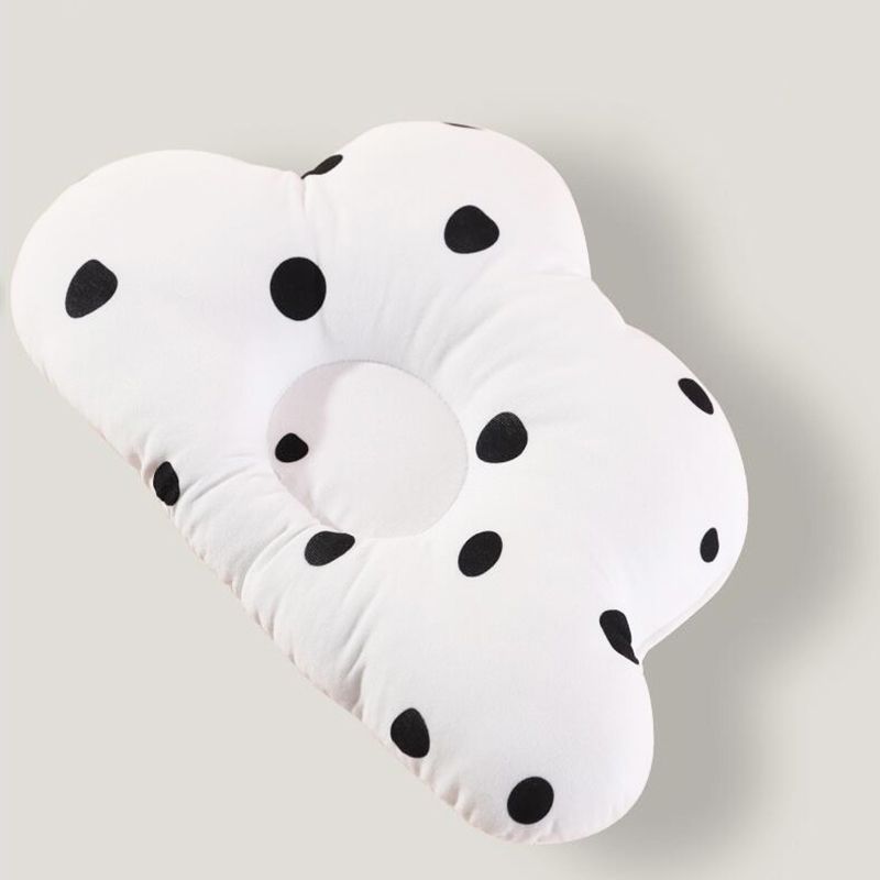 100% Cotton Cloud Shaped Baby Sleeping Pillow to Help Prevent and Treat Flat Head Syndrome White