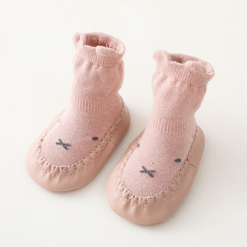 Baby Cartoon Jacquard Antiskid Floor Socks Light Pink big image 4