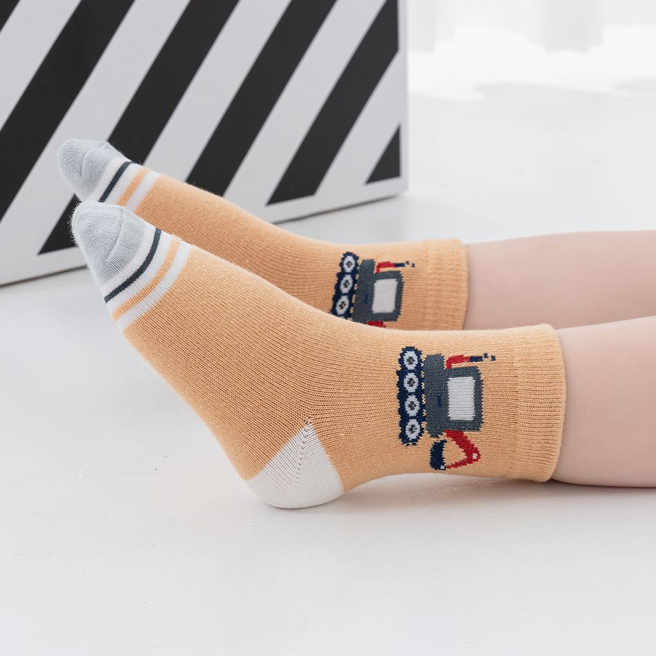 5-pairs Baby / Toddler Transportation Print Socks Set Multi-color big image 3