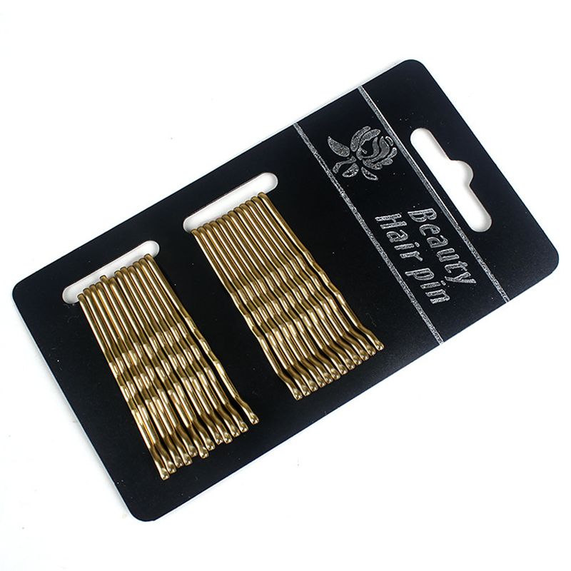 Women Minimalist Pure Color Metal Bobby Pins Gold
