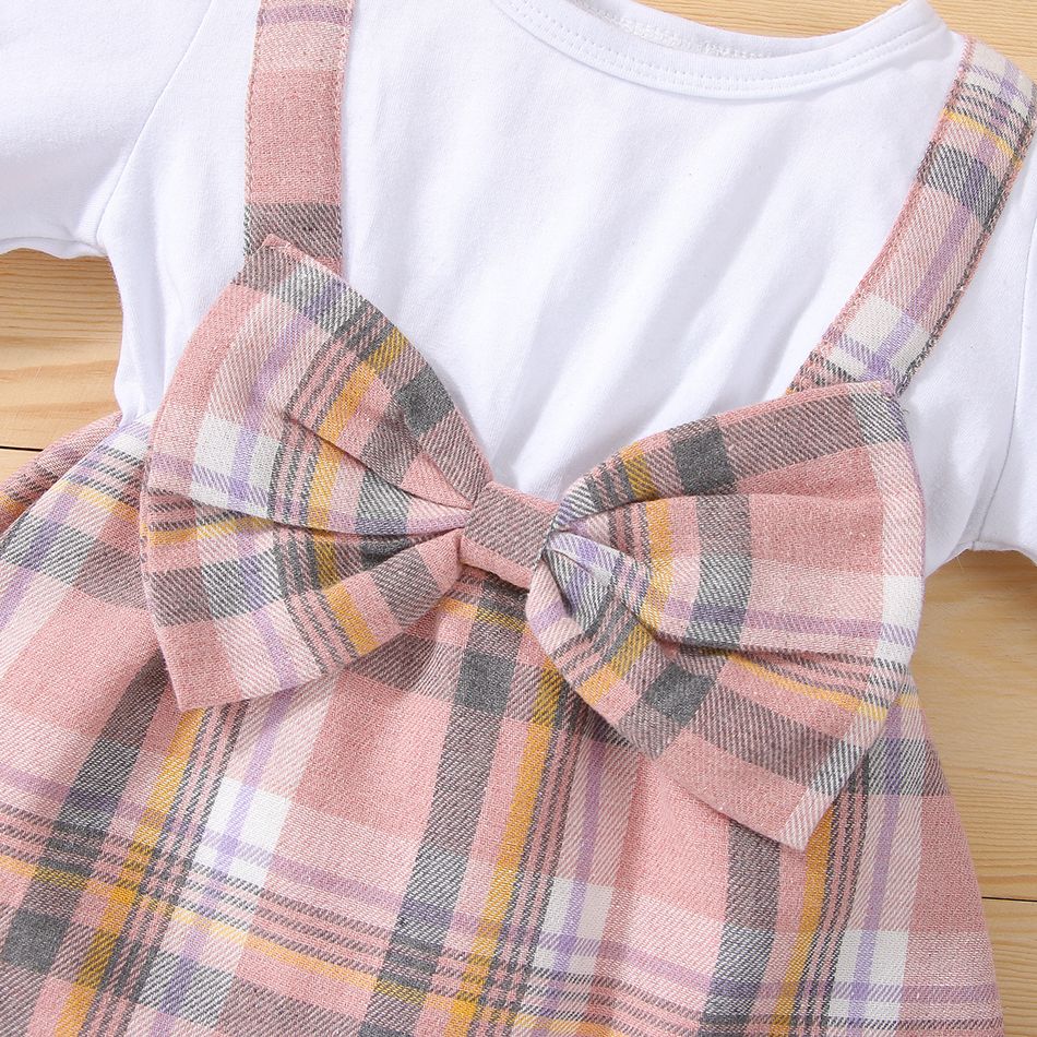 2 Stück Baby Mädchen Hypertaktil Süß Langärmelig Strampler Farbblock big image 5