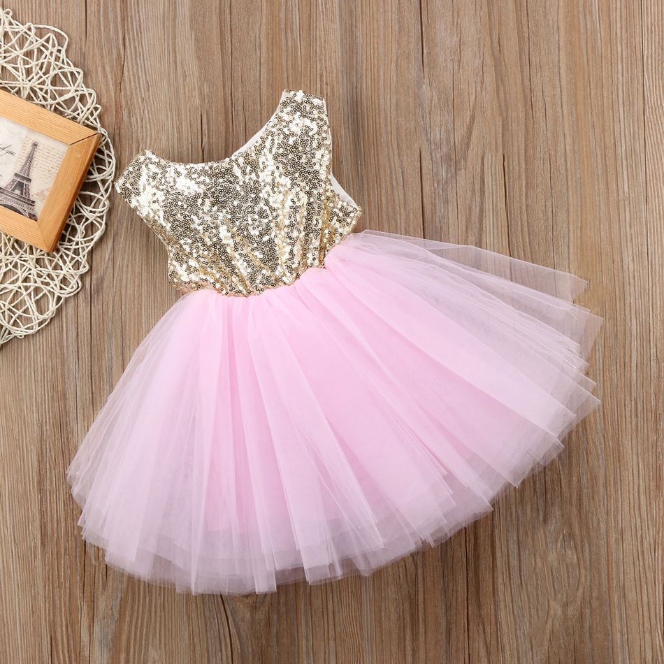 Baby/ Toddler Girl's Sequin Tulle Party Dresses Pink big image 1