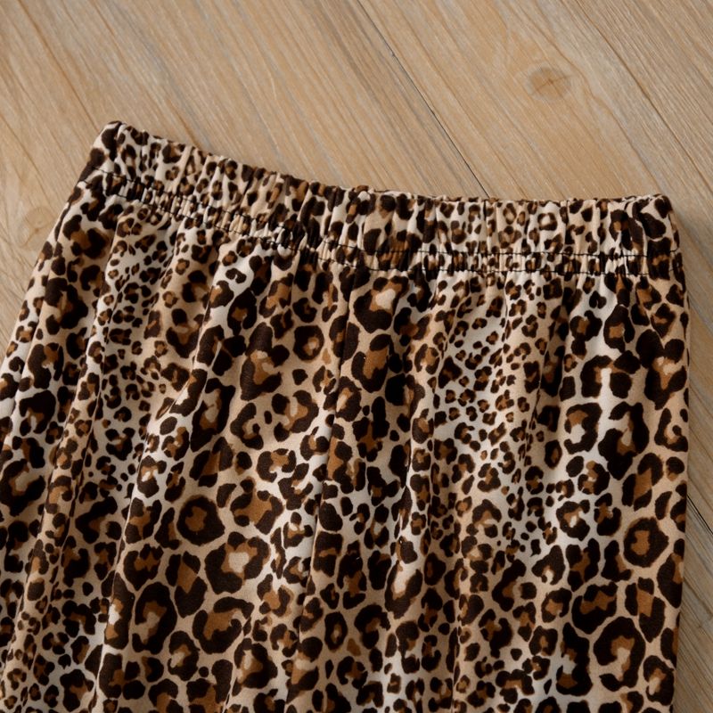 2 Stück Kleinkinder Mädchen Basics Leopardenmuster Sweatshirt-Sets cremefarben big image 6