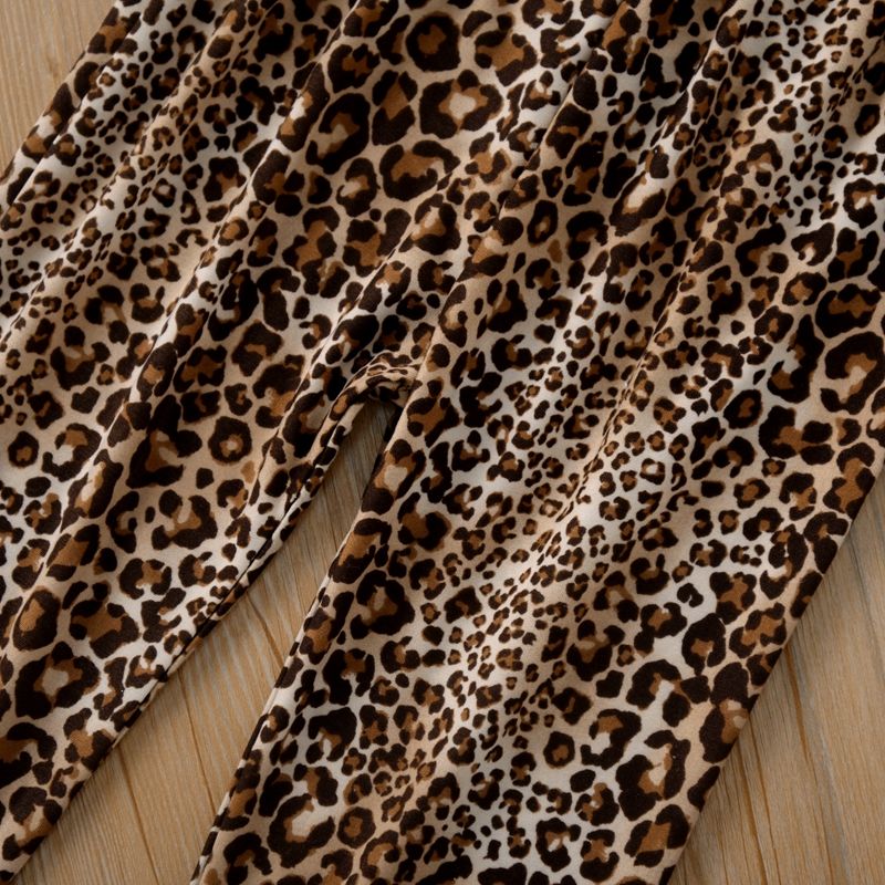 2 Stück Kleinkinder Mädchen Basics Leopardenmuster Sweatshirt-Sets cremefarben big image 7