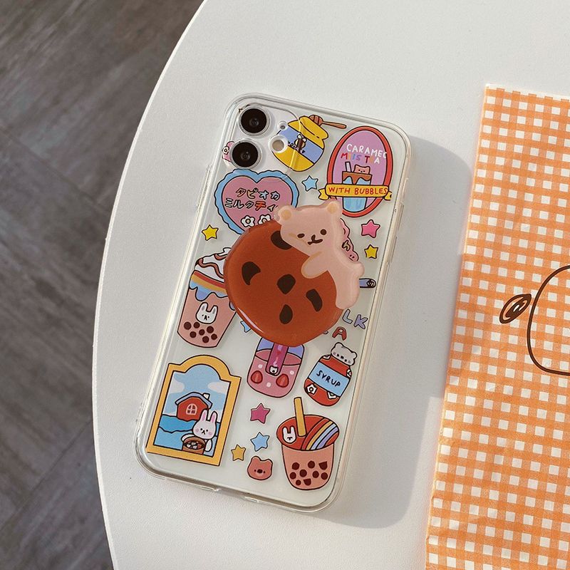 Cute Cartoon Bear Korean Phone Case For iPhone Multi-color