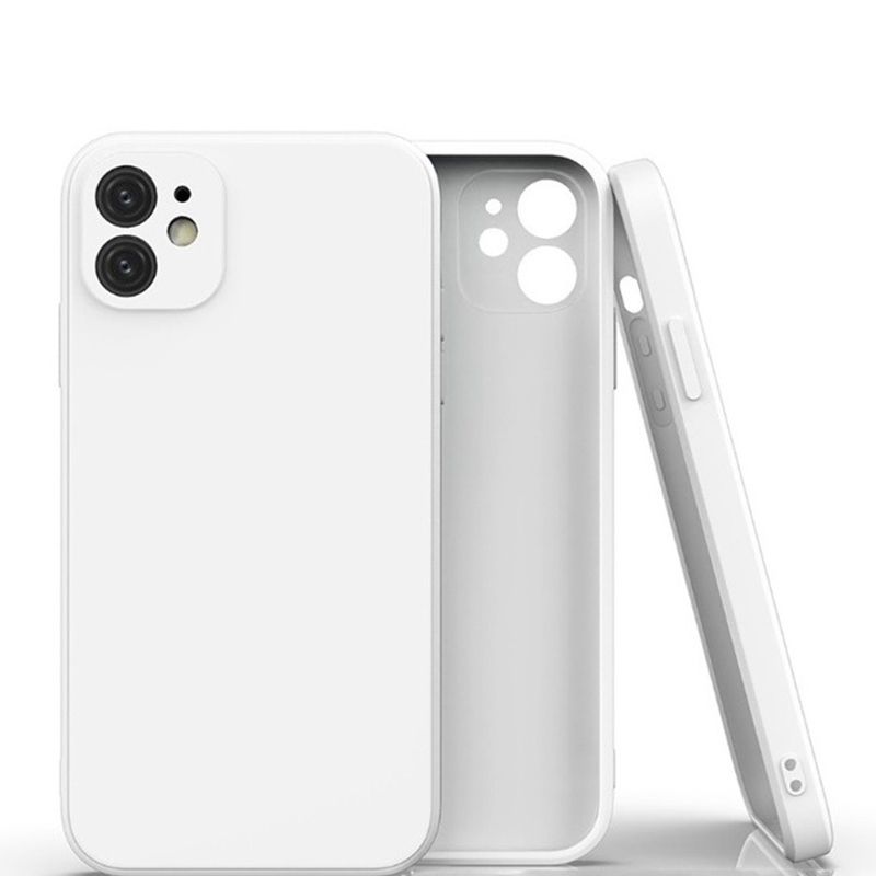 Silicone Case For Apple iPhone 11 12 Pro Max Phone Case For iPhone 7 8 Plus X XS Max XR Cover White