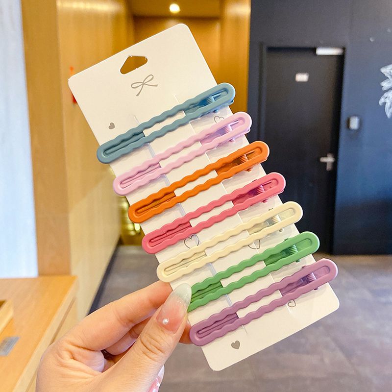 7-pack Candy Colors Hollow Out Hair Clip for Women Color-A